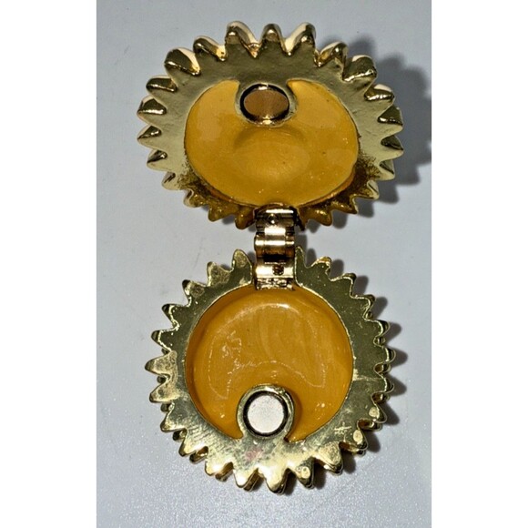 Vintage ART FORM Enamel Daisy/Floral Metal Jeweled Trinket Box - Picture 5 of 10